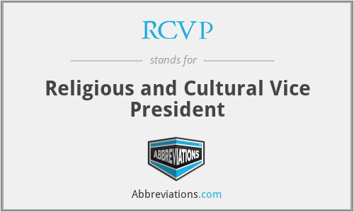 RCVP - Religious and Cultural Vice President