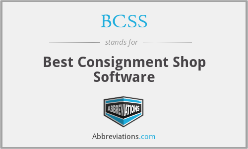 BCSS - Best Consignment Shop Software