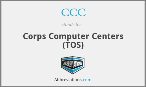 CCC - Corps Computer Centers (TOS)
