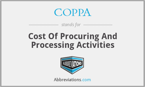 COPPA - Cost Of Procuring And Processing Activities