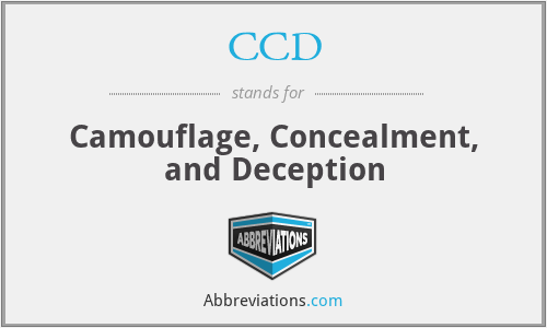 CCD - Camouflage, Concealment, and Deception