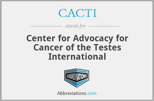 CACTI - Center for Advocacy for Cancer of the Testes International