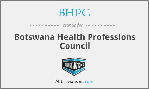 BHPC - Botswana Health Professions Council