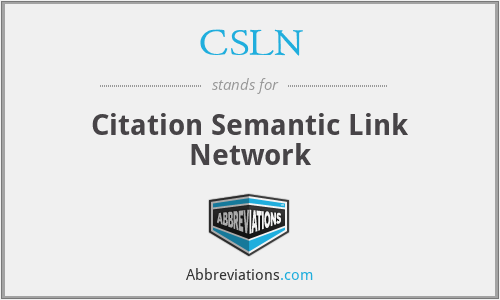 CSLN - Citation Semantic Link Network