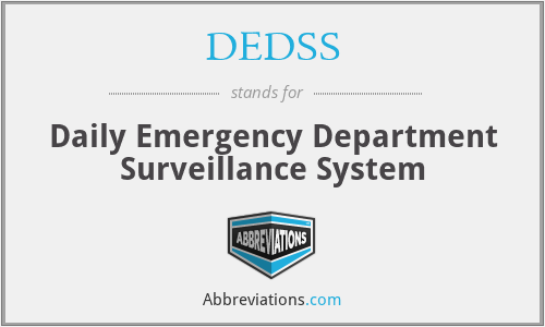 DEDSS - Daily Emergency Department Surveillance System