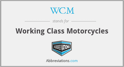 WCM - Working Class Motorcycles