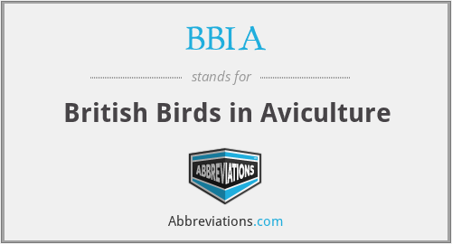BBIA - British Birds in Aviculture