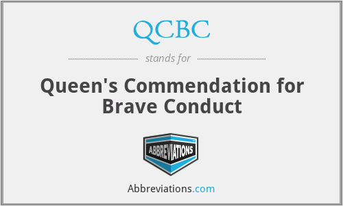 QCBC - Queen's Commendation for Brave Conduct