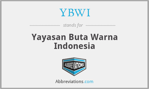 YBWI - Yayasan Buta Warna Indonesia