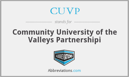 CUVP - Community University of the Valleys Partnershipi