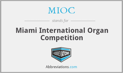 MIOC - Miami International Organ Competition