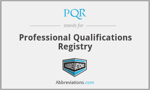 PQR - Professional Qualifications Registry