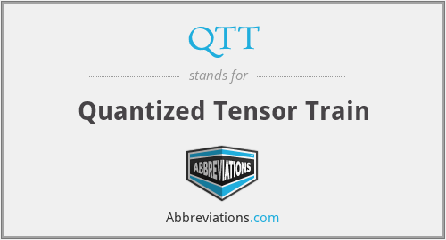QTT - Quantized Tensor Train