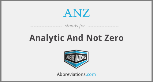 ANZ - Analytic And Not Zero