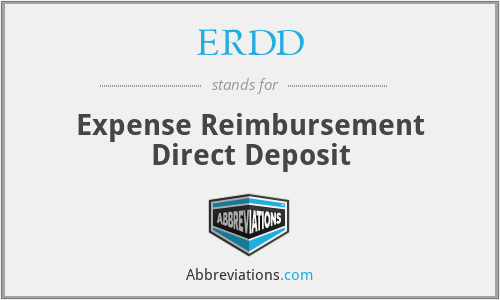 ERDD - Expense Reimbursement Direct Deposit