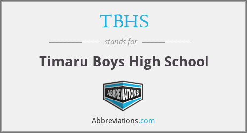 TBHS - Timaru Boys High School