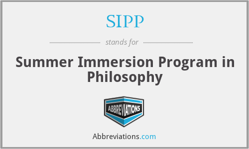 SIPP - Summer Immersion Program in Philosophy