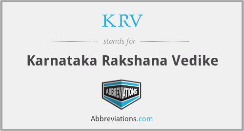 KRV - Karnataka Rakshana Vedike