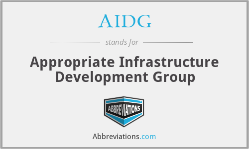AIDG - Appropriate Infrastructure Development Group