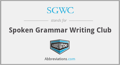 SGWC - Spoken Grammar Writing Club