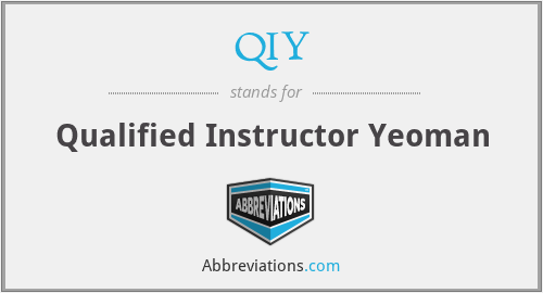 QIY - Qualified Instructor Yeoman
