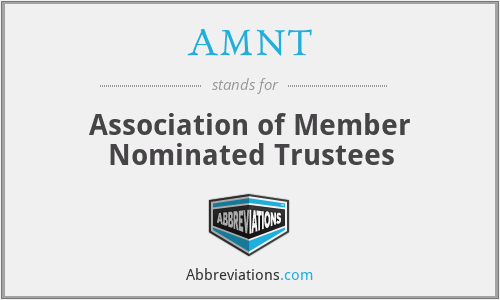 AMNT - Association of Member Nominated Trustees
