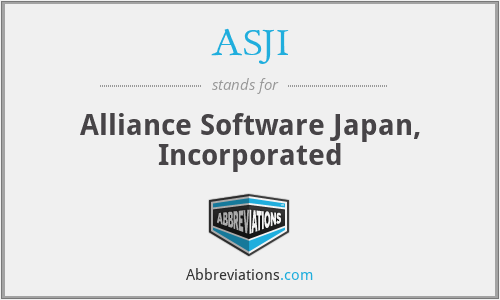 ASJI - Alliance Software Japan, Incorporated