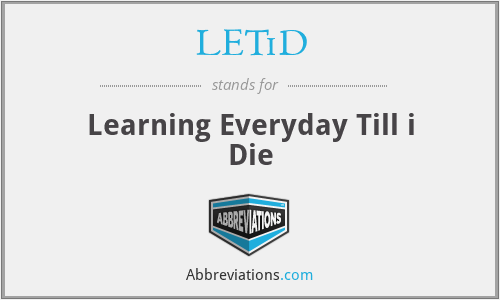 LETiD - Learning Everyday Till i Die