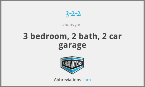 3-2-2 - 3 bedroom, 2 bath, 2 car garage