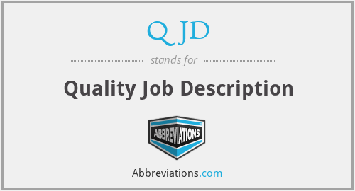 QJD - Quality Job Description