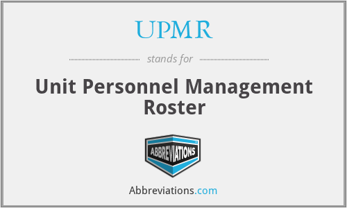 UPMR - Unit Personnel Management Roster