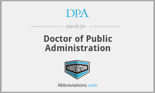 DPA - Doctor of Public Administration