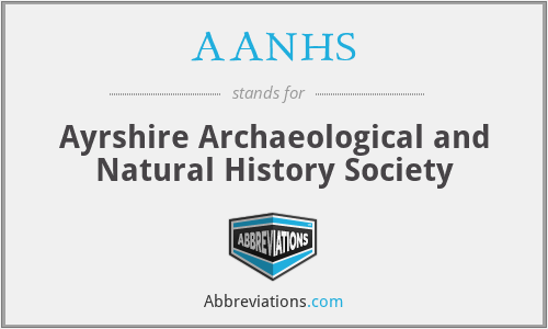 AANHS - Ayrshire Archaeological and Natural History Society