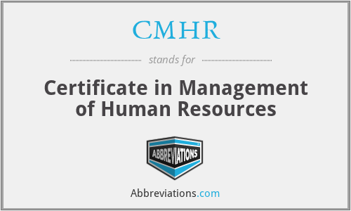 CMHR - Certificate in Management of Human Resources