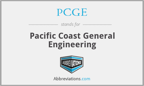 PCGE - Pacific Coast General Engineering