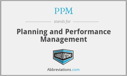 PPM - Planning and Performance Management