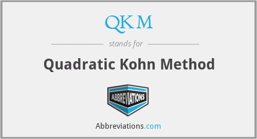 QKM - Quadratic Kohn Method