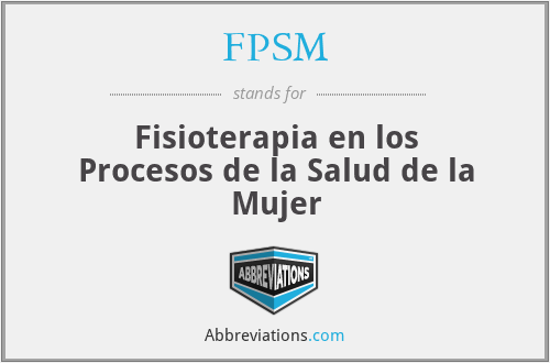 FPSM - Fisioterapia en los Procesos de la Salud de la Mujer