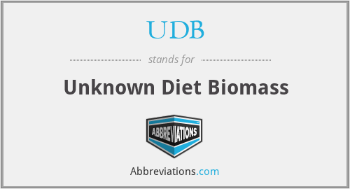 UDB - Unknown Diet Biomass