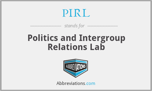 PIRL - Politics and Intergroup Relations Lab