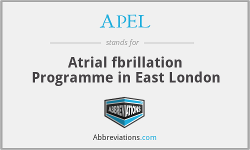 APEL - Atrial fbrillation Programme in East London