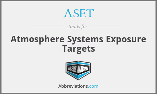 ASET - Atmosphere Systems Exposure Targets