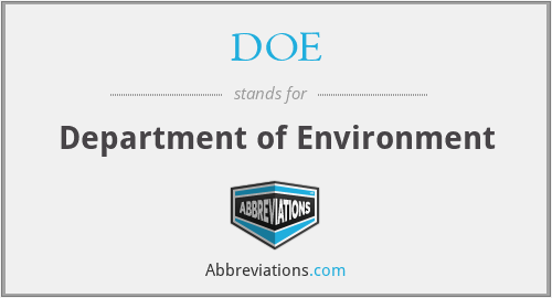 DOE - Department of Environment