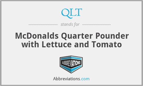QLT - McDonalds Quarter Pounder with Lettuce and Tomato