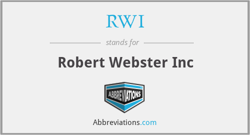 RWI - Robert Webster Inc