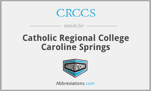 CRCCS - Catholic Regional College Caroline Springs
