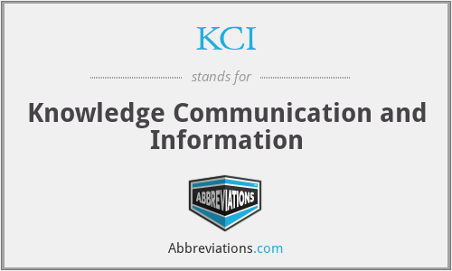 KCI - Knowledge Communication and Information