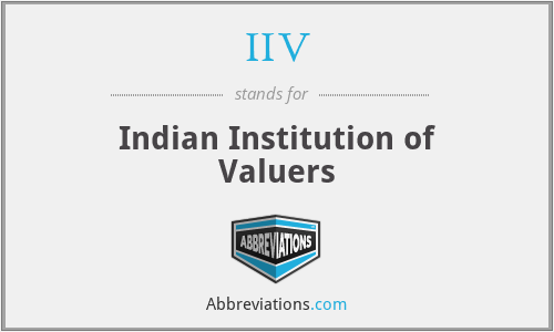 IIV - Indian Institution of Valuers
