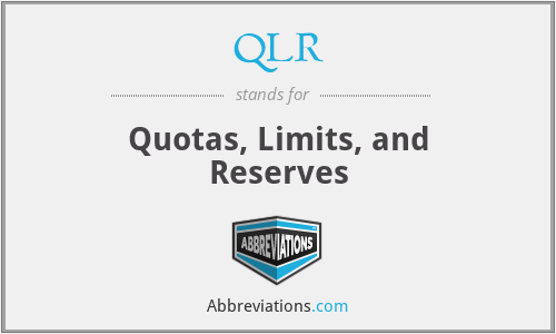 QLR - Quotas, Limits, and Reserves