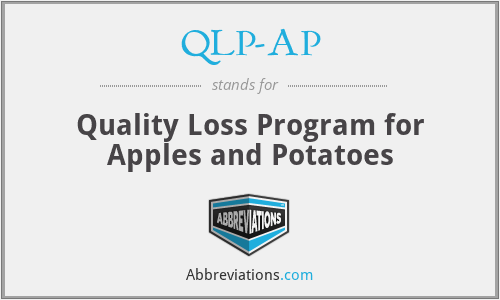 QLP-AP - Quality Loss Program for Apples and Potatoes